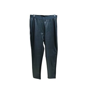 Roaman's Black Faux Leather Pants Sz. S